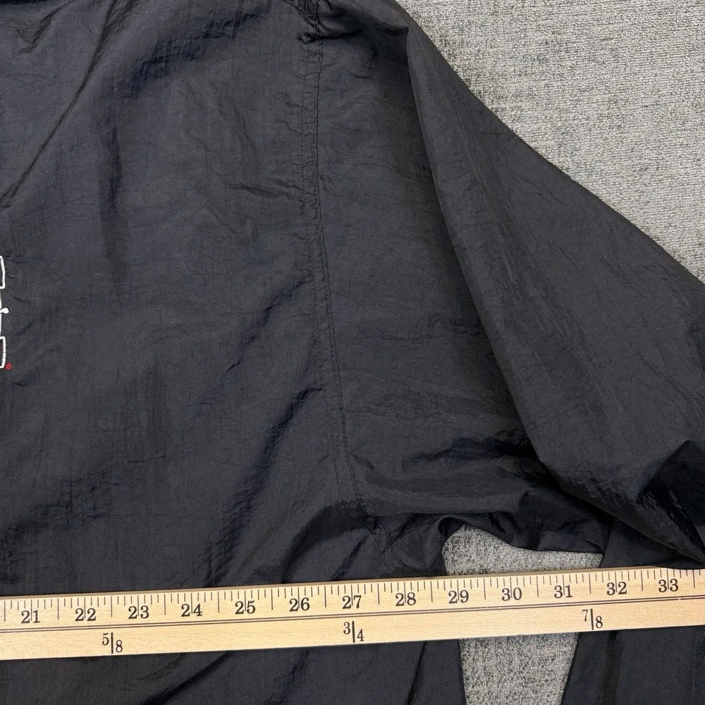 Vtg Nebraska Huskers Pro Player Windbreaker Jacket Men's XXL Black Full Zip Hood